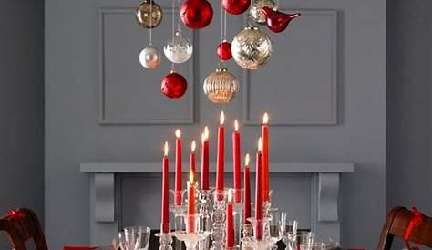Christmas Table Decorations With Baubles Dining Decor Ideas Best scape