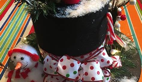 Christmas Table Hats Santa Claus Top Hat Hat Candy Cane Tree Topper