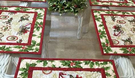 Christmas Table Mat Patterns Hexie Holiday Placemat PDF Sewing Pattern Available At