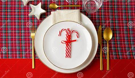 Christmas Table Mockup Of Festive Decoration Of For The Party Stock