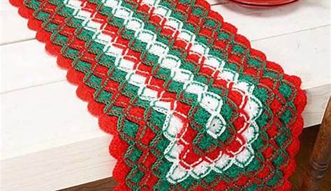 Mosaic Crochet Christmas Table Runner Pattern Etsy