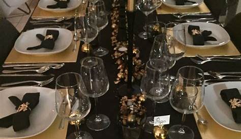 Christmas Table Setting Black