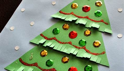 Christmas Tree Craft Images 3D Paper Chrsistmas Easy Kids