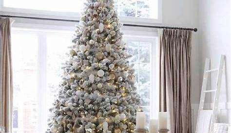 Christmas Tree Decorations In White With Snow Specials 2021