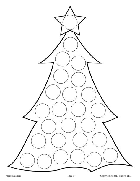 Christmas Tree Decorating and Gifts dot to dot printable worksheet