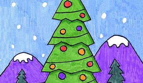 Christmas Tree Drawing Craft How To Draw A · Art Projects For