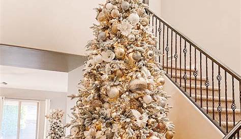 Christmas Tree Gold And White 2015 Real