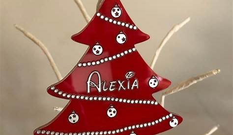 Christmas Tree Ornaments Personalized Ornament Family Name Wooden Ornament