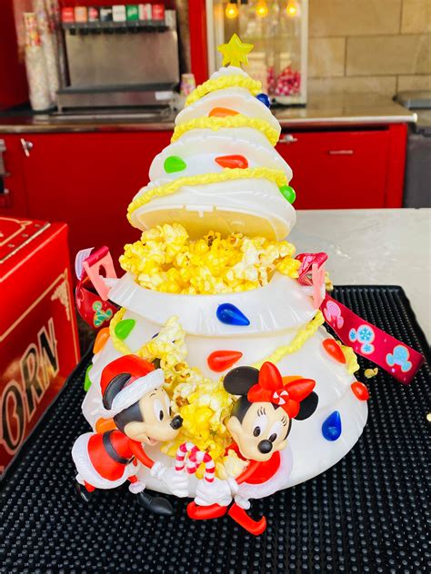 Disney Popcorn Bucket 2020 Christmas Tree Light Up