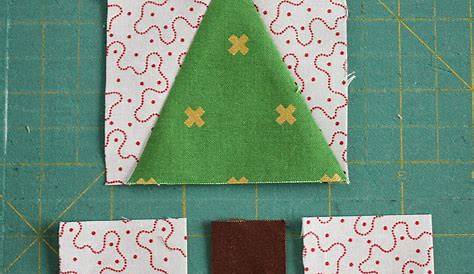 Christmas Tree Quilt Block Pattern A ed Is Hanging On The Grass