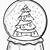 christmas tree snow globe coloring page