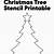 christmas tree stencil free printable