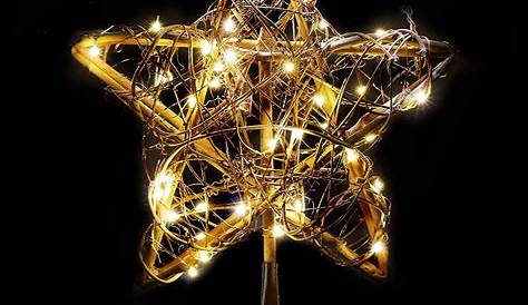 Christmas Tree Topper Lightweight 8" Lighted Multi Color 8Point Star Clear