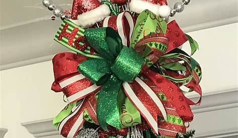 Christmas Tree Topper With Ribbon