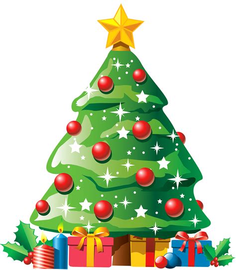 Christmas Tree Clipart with Decoration PNG Image PurePNG