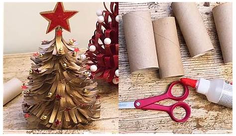 Toilet Paper Roll Tabletop Christmas Tree | FaveCrafts.com