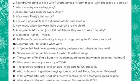 Christmas Trivia Games For Family Gatherings
