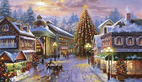 Christmas Village Painting Easy