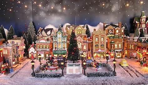 Christmas Village Sets Ideas To Add Height To The Back Row Of