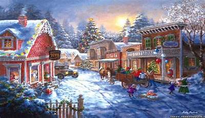 Christmas Village Wallpaper Laptop