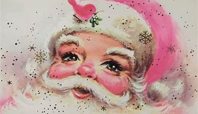 Christmas Wallpaper Pink Vintage