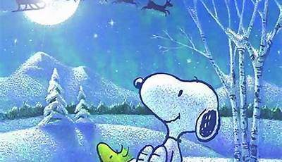 Christmas Wallpaper Snoopy Blue
