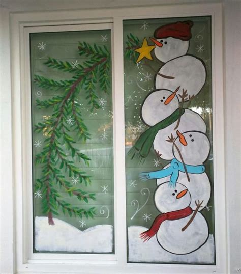 Christmas Window painting Noel