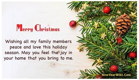 Christmas Wishes Family Members