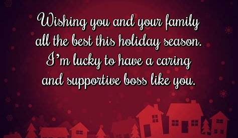 Christmas Wishes For Boss Family