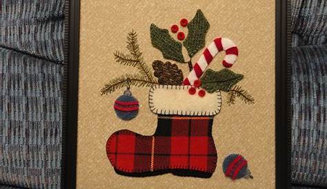 Christmas Wool Applique Patterns Pattern And Kit, ens