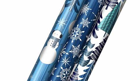 Blue Christmas Tree Wrapping Paper Set of 3 or 5 Sheets Bulk | Etsy