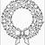 christmas wreath coloring page