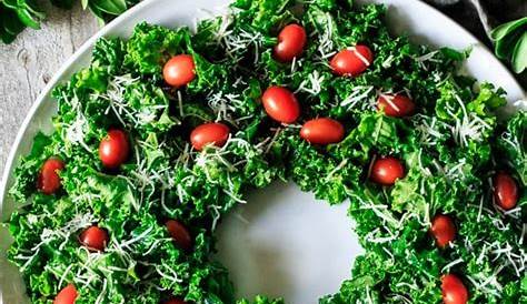 Christmas Wreath Kale Salad Simple Forest {Vegan + Gluten Free}