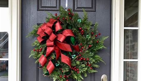 Christmas Wreath On Front Door s By LTS s Natural