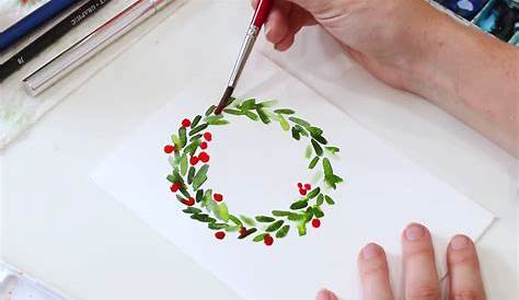Christmas Wreath Paintings On Canvas Easy