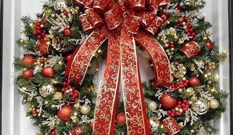 XL Elegant Christmas Wreath/Holiday Wreath/Christmas Door Etsy
