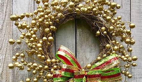 Christmas Wreaths Gold Wreath Wreath Ornament By CelebrateAndDecorate