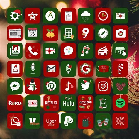 Xmas red glitter telefon App icon, Ios app icon, Christmas app icon