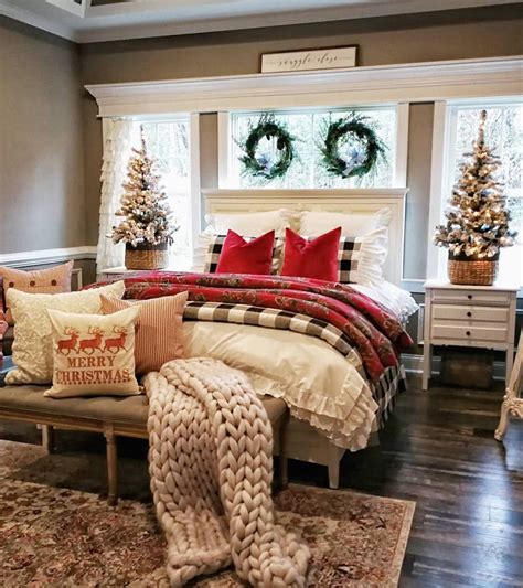 27+ pretty christmas bedroom decoration ideas for your bedroom bedroom