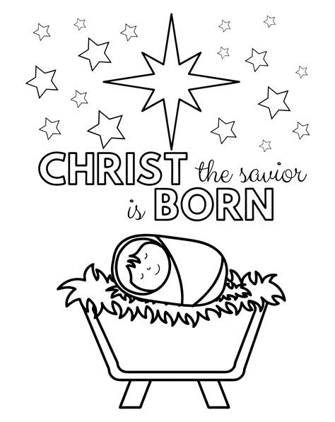 Christmas Coloring Pages Religious: Celebrate The True Spirit Of Christmas