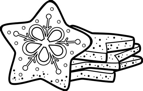 christmas cookies clipart black and white