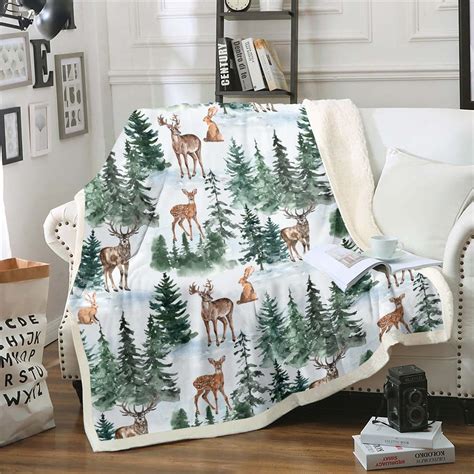 Christmas Deer Throw Blanket