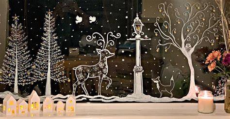 christmas drawing window