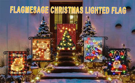 Christmas Flag With Lights