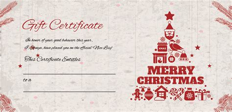 Merry Christmas Gift Certificate Template in Adobe