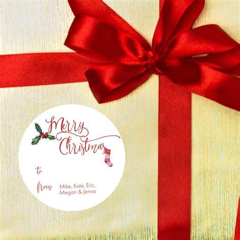 christmas gift sticker labels