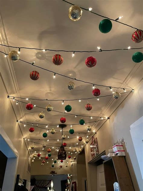 Christmas Lights Across Ceiling