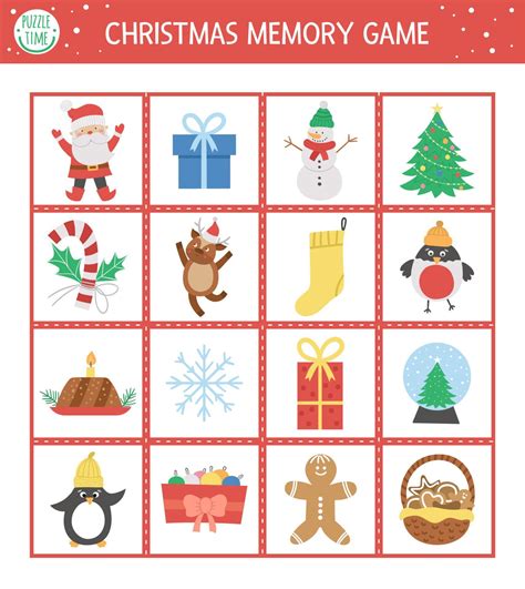 Christmas Memory Games Printable