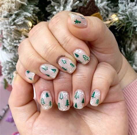 Christmas Nails Square Medium Simple