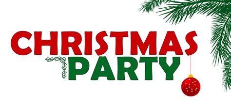 christmas party word png